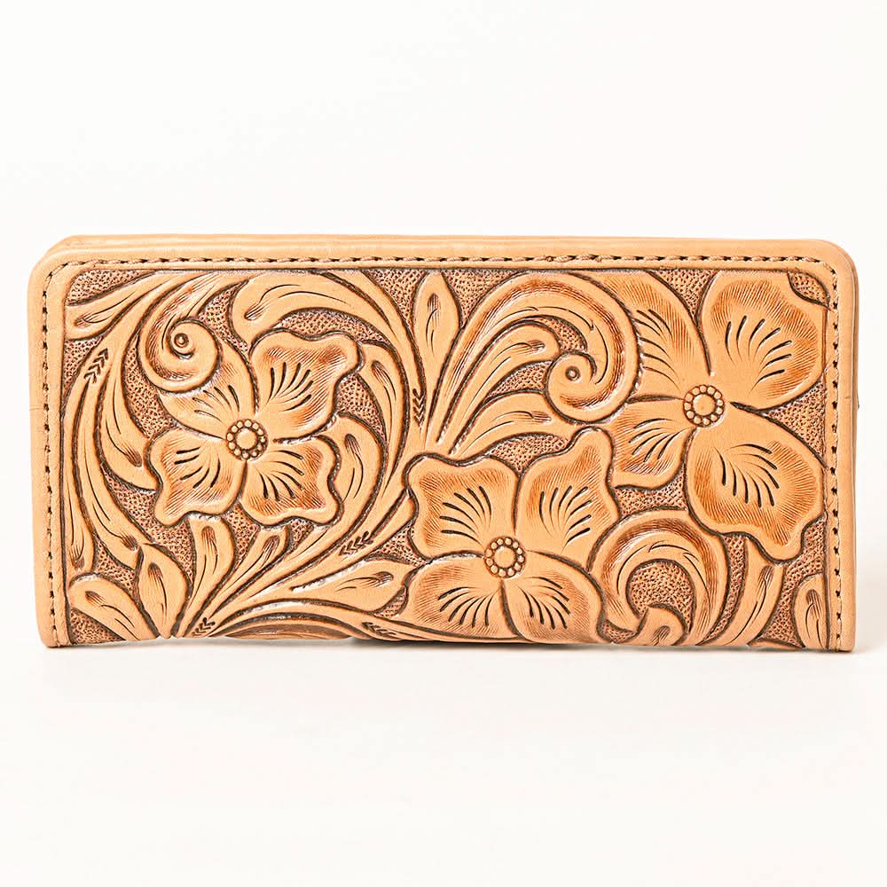 American Darling Wallet Hand Tooled Genuine Leather Women Bag Western Handbag Purse