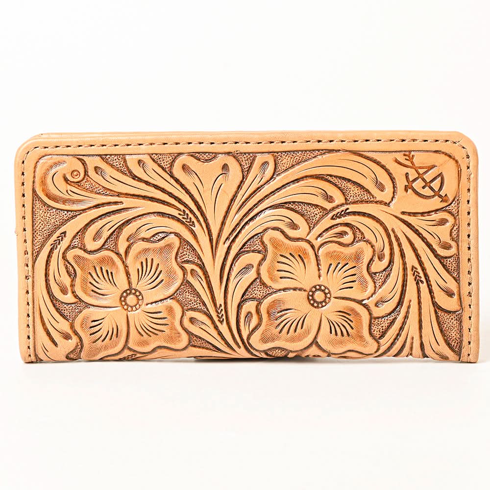 American Darling Wallet Hand Tooled Genuine Leather Women Bag Western Handbag Purse