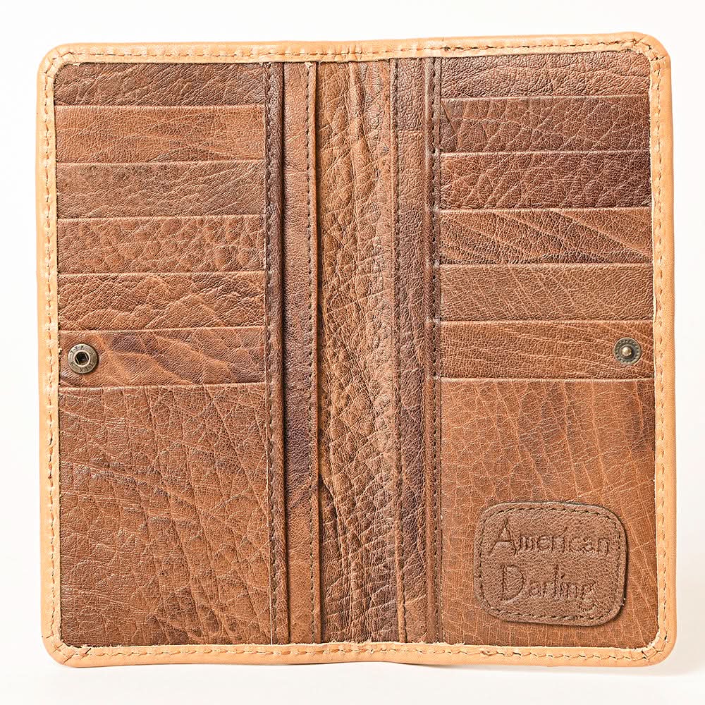 American Darling Wallet Hand Tooled Genuine Leather Women Bag Western Handbag Purse