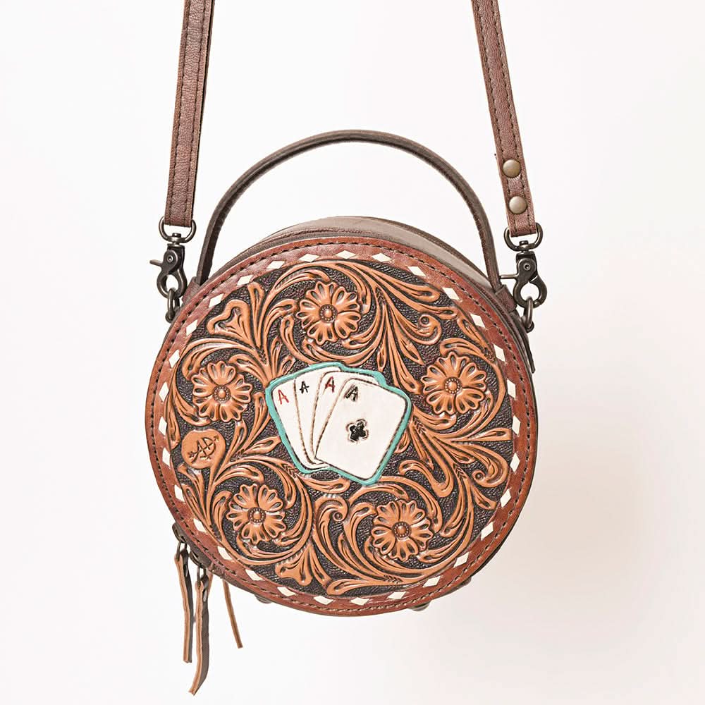 American Darling ADBG1270 Hand Tooled Genuine Leather Women Bag Western Handbag Purse