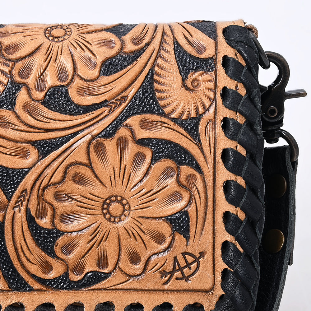 Wallet Hand Tooled Genuine Leather women bag western handbag purse