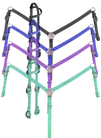 Nylon One ear Headstall and Breast collar set.