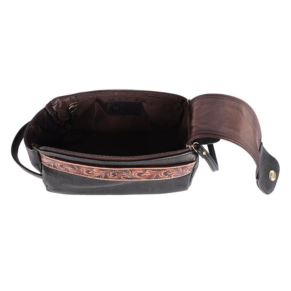 Ohlay Bags OHM111C Toiletry Hand Tooled Genuine Leather Women Bag Western Handbag Purse