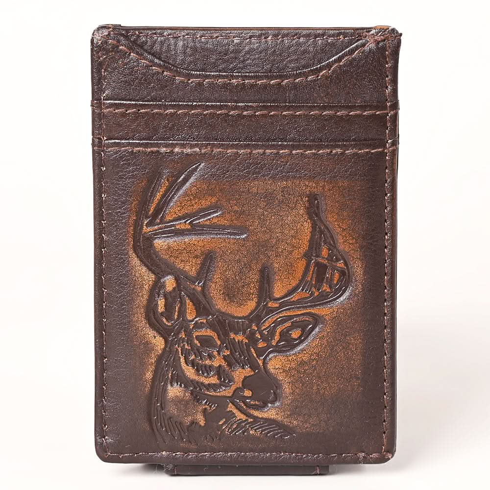 AMERICAN TANNER Genuine Leather Card Holder Wallet For Men & Women H4.1 X W3