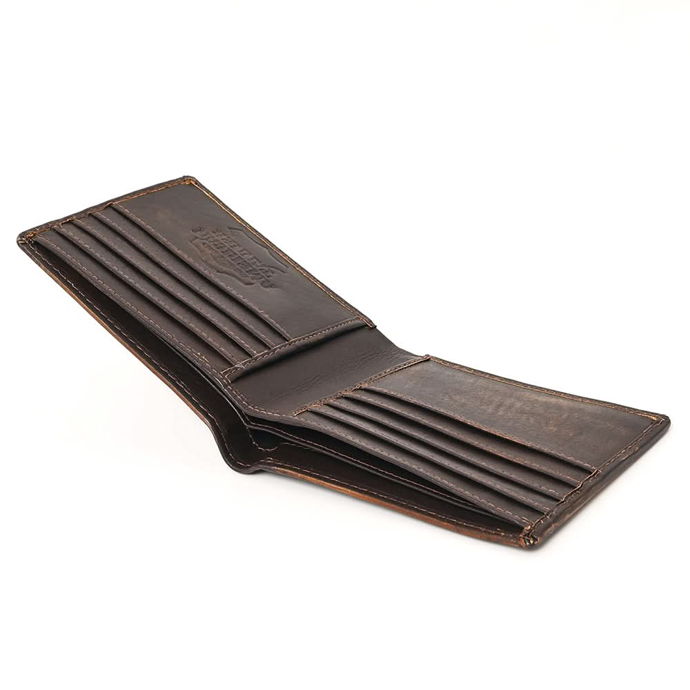 AMERICAN TANNER Genuine Leather Hand Burnished Bifold Wallet For Men Women H3.5 X W4.75 X D0.5