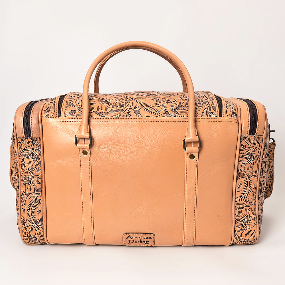 American Darling ADBG1305 Duffel Hand Tooled Genuine Leather Women Bag Western Handbag Purse