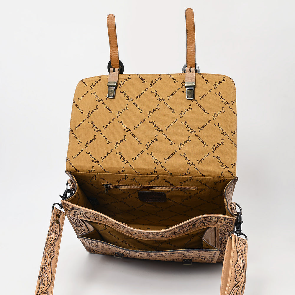 American Darling ADBG1307 Hand Tooled Genuine Leather Women Bag Western Handbag Purse