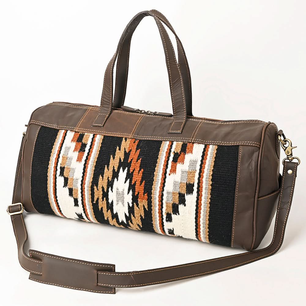 OHLAY OHA101A DUFFEL Upcycled Wool Genuine Leather women bag western handbag purse