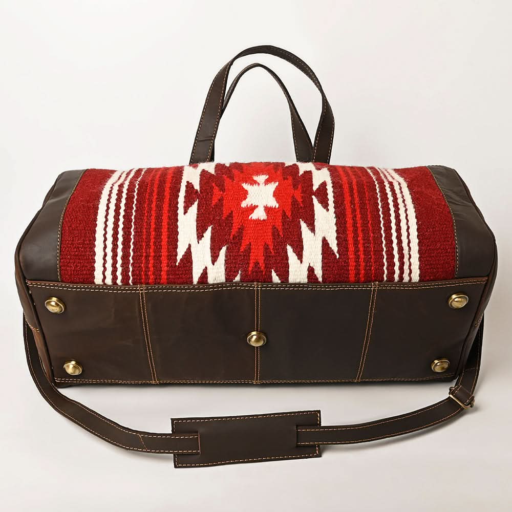 OHLAY OHA101B DUFFEL Upcycled Wool Genuine Leather women bag western handbag purse