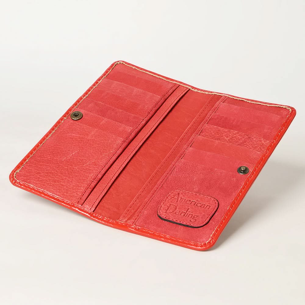 American Darling Wallet Hand Tooled Genuine Leather Women Bag Western Handbag Purse