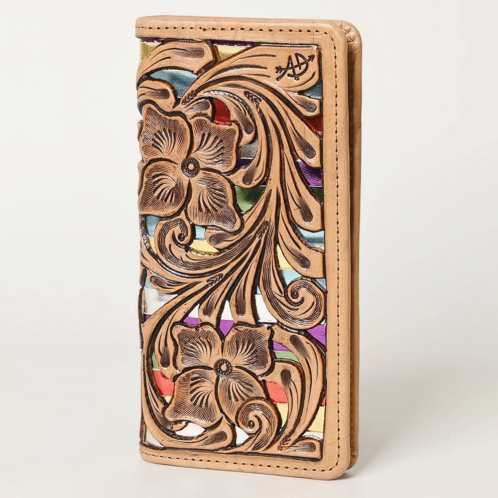 American Darling Wallet Hand Tooled Genuine Leather Women Bag Western Handbag Purse