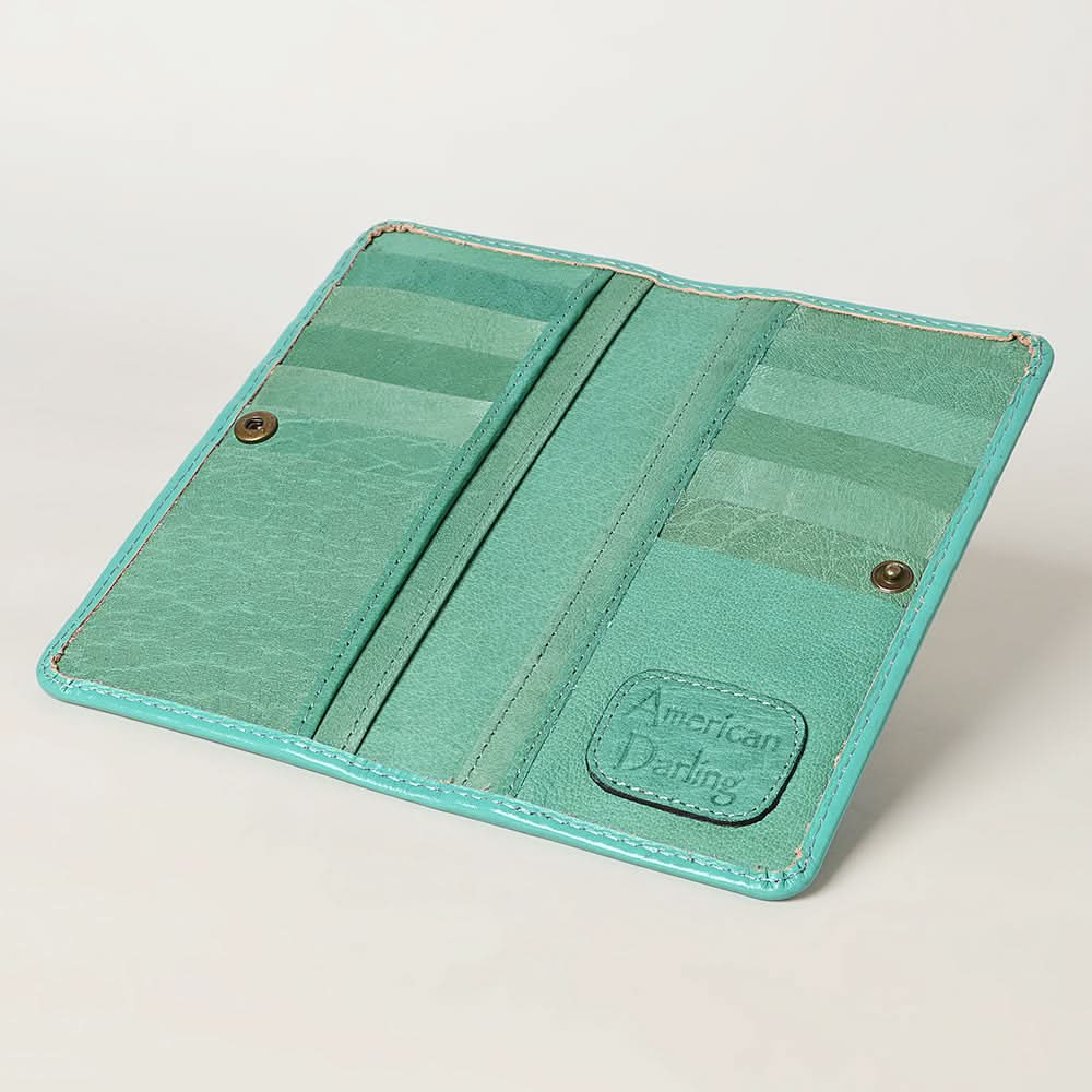 American Darling Wallet Hand Tooled Genuine Leather Women Bag Western Handbag Purse