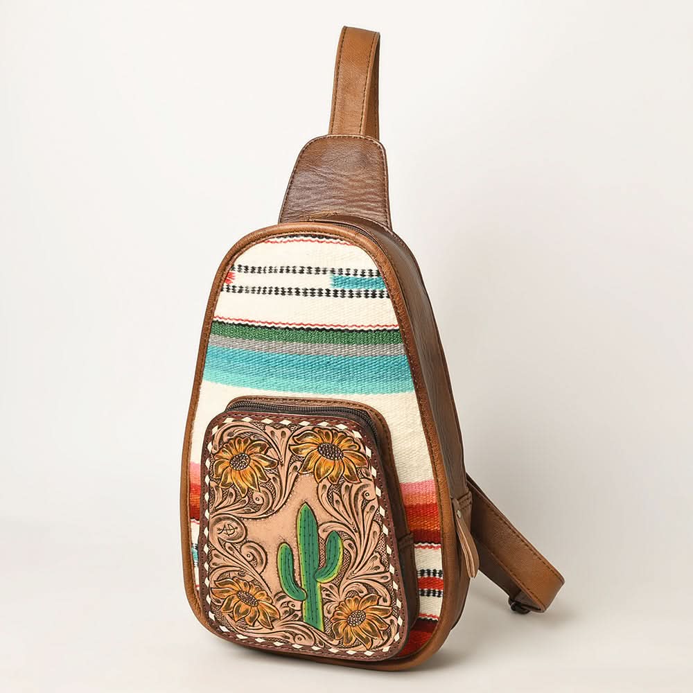 American Darling Sling Hand Tooled Saddle Blanket Genuine Leather women bag western handbag purse