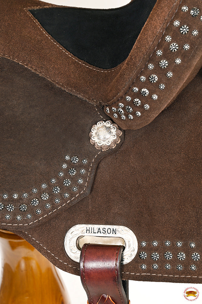 15 In Hilason Flex Tree Western Horse Trail Barrel American Leather Saddle Brown