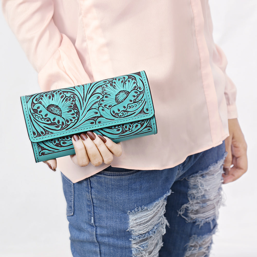 ADBGZ788B American Darling WALLET Hand Tooled Genuine Leather women bag western handbag purse
