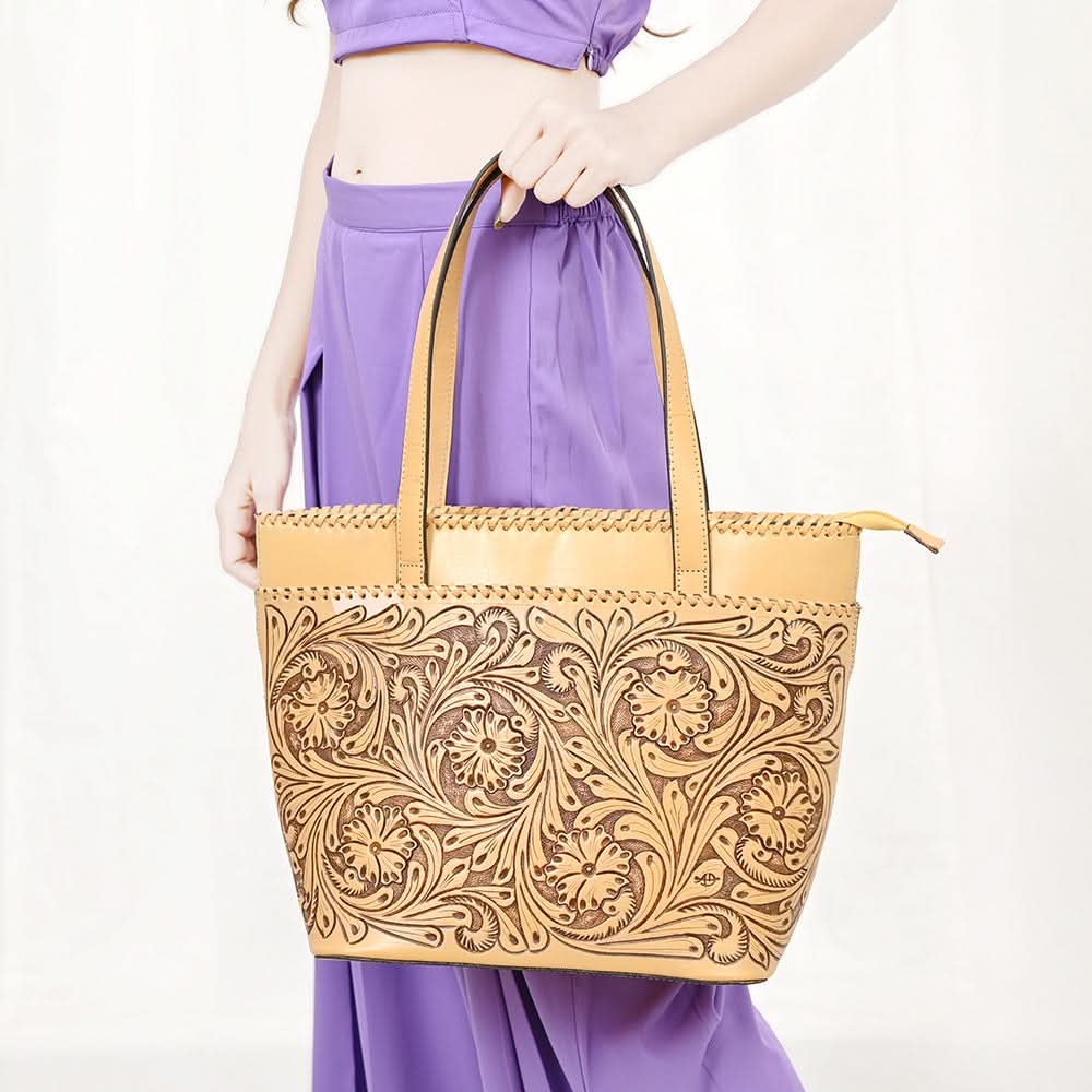 American Darling ADBGZ789A Hand Tooled Genuine Leather Women Bag Western Handbag Purse