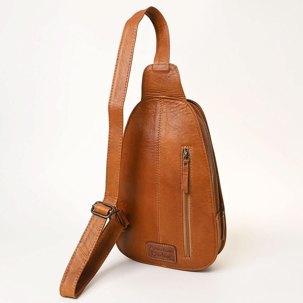 American Darling Sling Hand Tooled Saddle Blanket Genuine Leather women bag western handbag purse