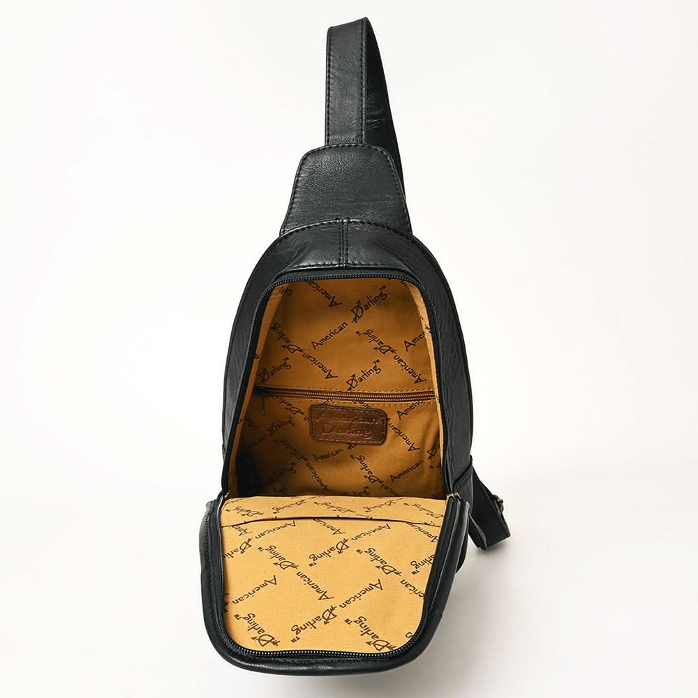 American Darling Sling Hand Tooled Saddle Blanket Genuine Leather women bag western handbag purse