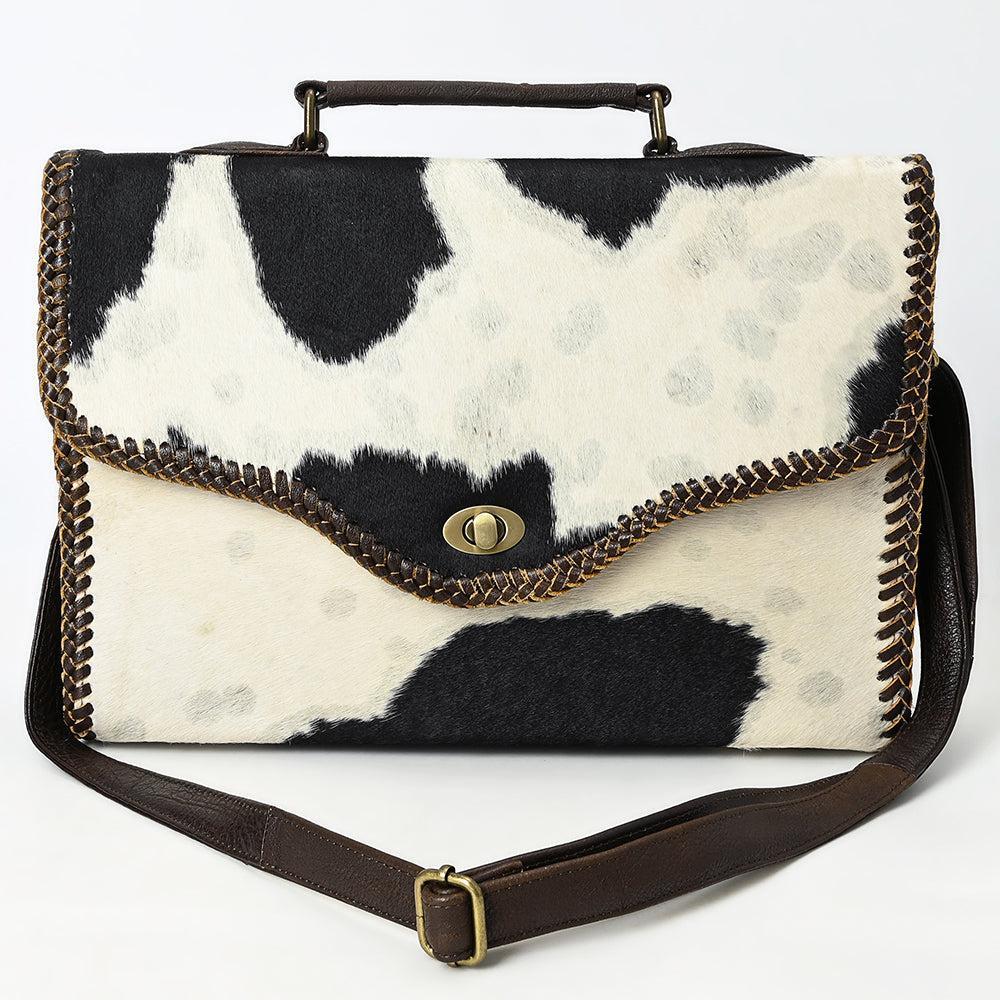 American Darling Adbgm377 Briefcase Hair-On Genuine Leather Women Bag Western Handbag Purse