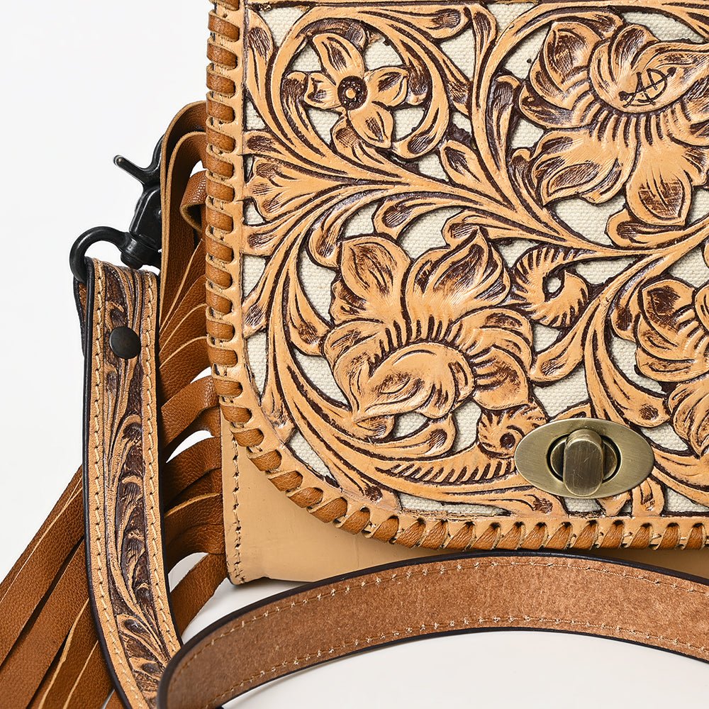 American Darling SMALL CROSSBODY Hand Tooled Genuine Leather women bag western handbag purse
