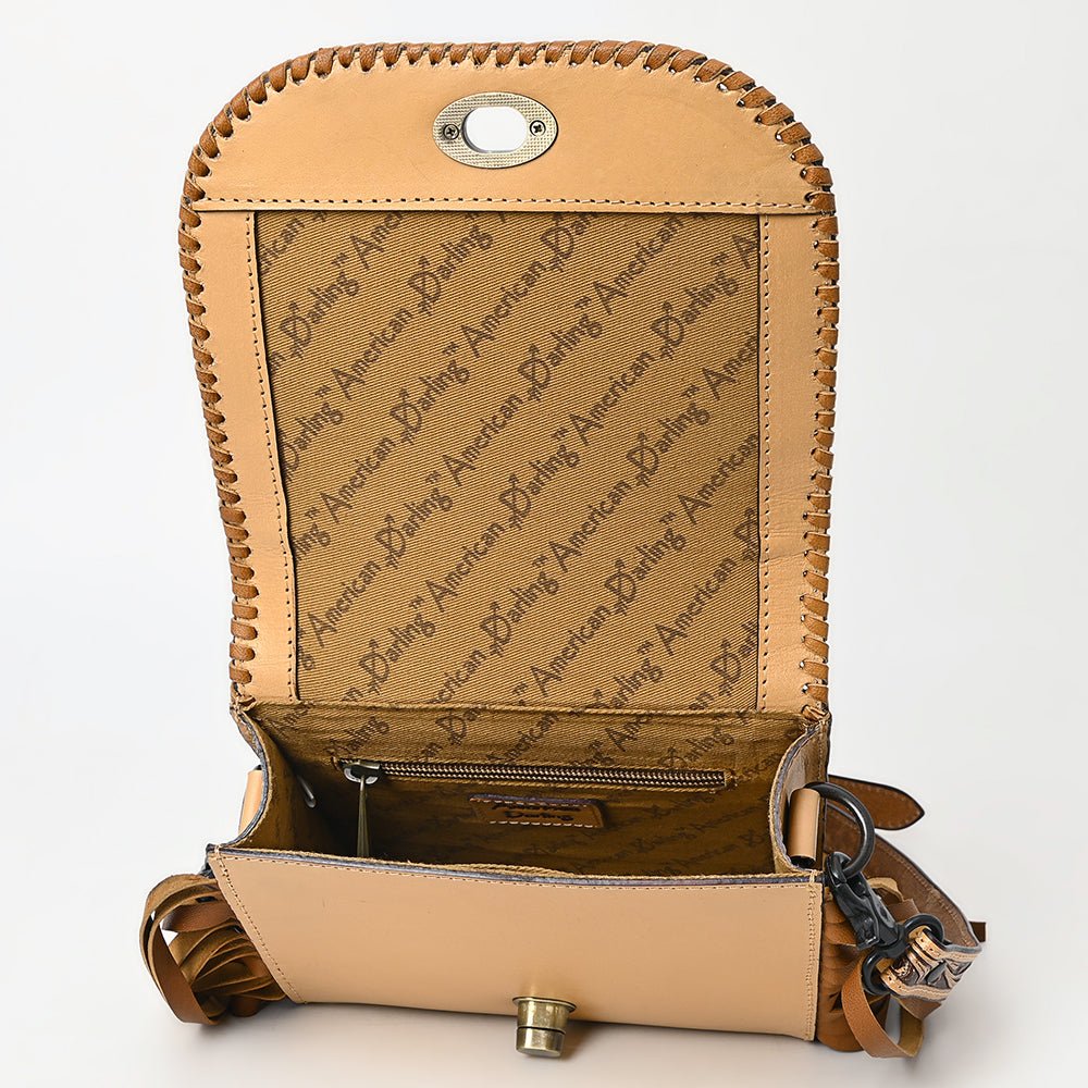 American Darling SMALL CROSSBODY Hand Tooled Genuine Leather women bag western handbag purse