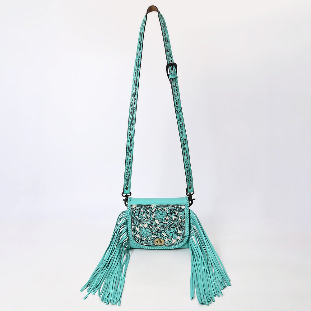 American Darling SMALL CROSSBODY Hand Tooled Genuine Leather women bag western handbag purse