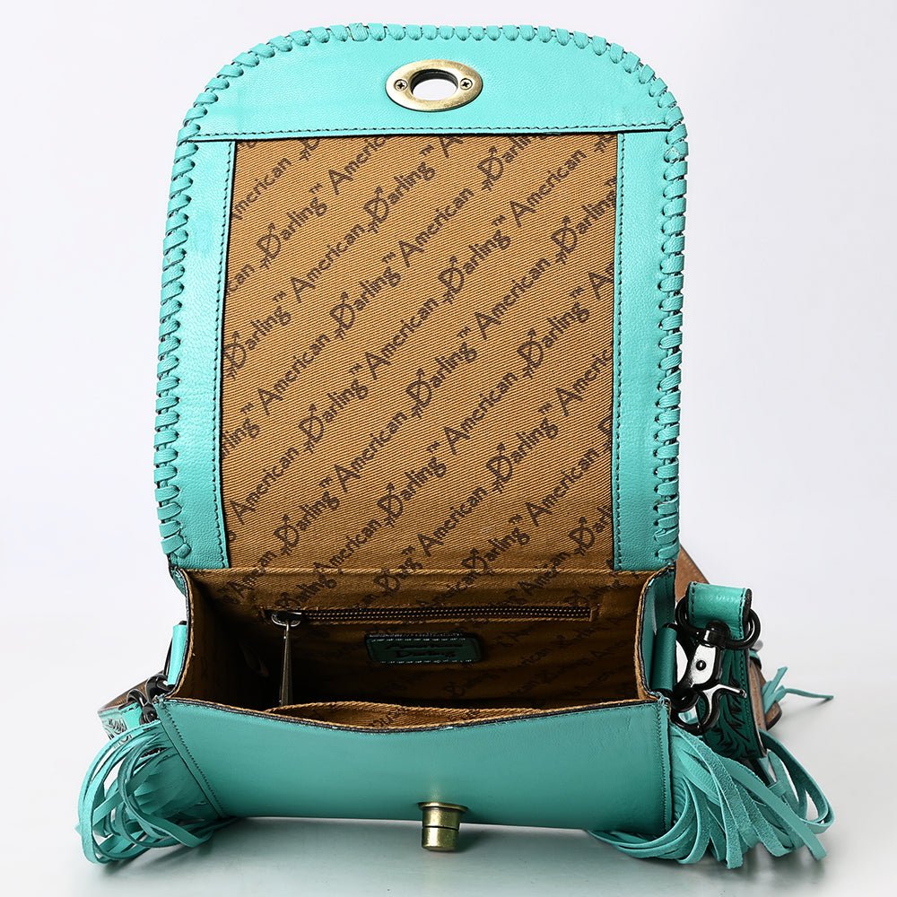 American Darling SMALL CROSSBODY Hand Tooled Genuine Leather women bag western handbag purse