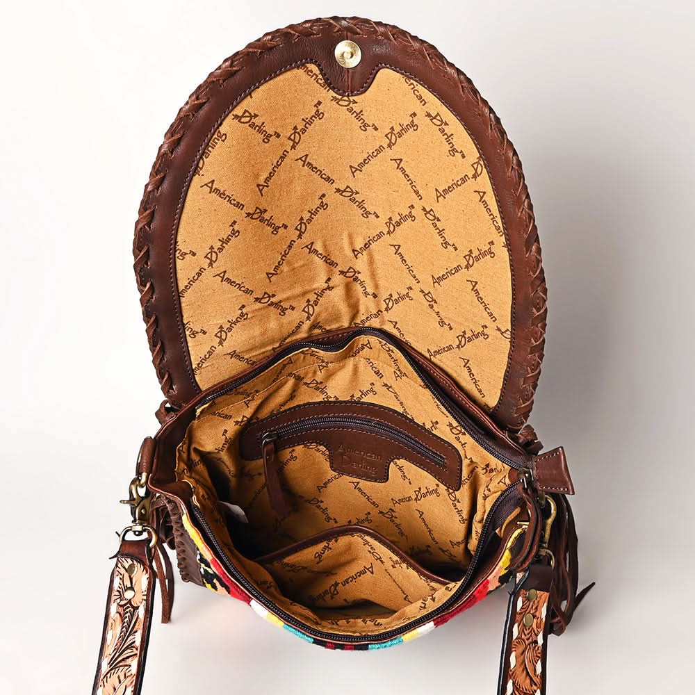 American Darling Saddle Blanket Genuine Leather Women Bag Western Handbag Purse