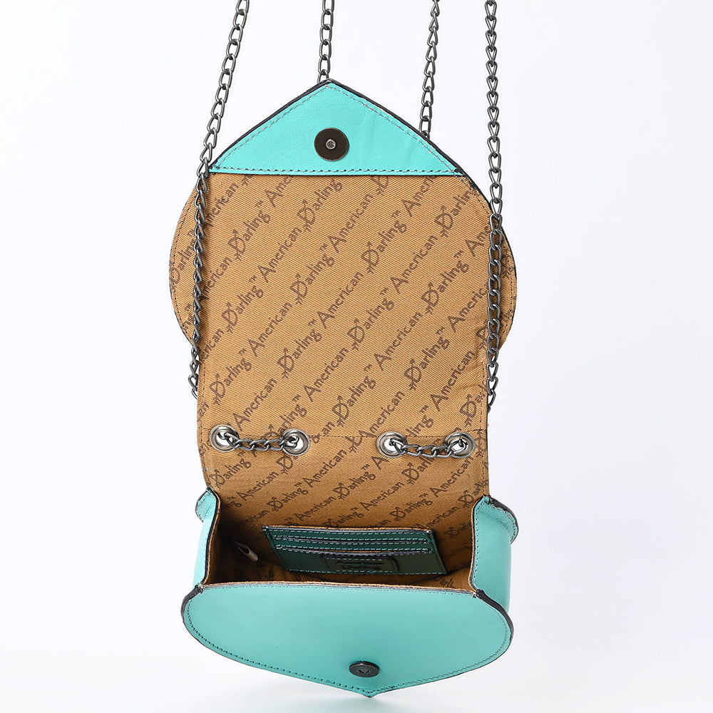 American Darling Crossbody  Hand Tooled Genuine Leather women bag western handbag purse