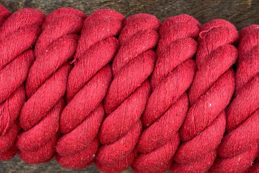 10 ft Hilason Riding Horse Cotton Lead With Snap  Rope Red & Black