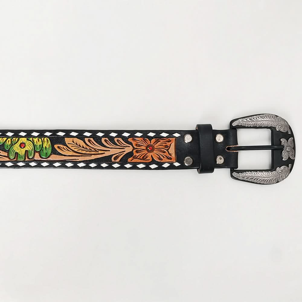 Beautifully Hand Tooled Genuine American Leather Belt Men and Women