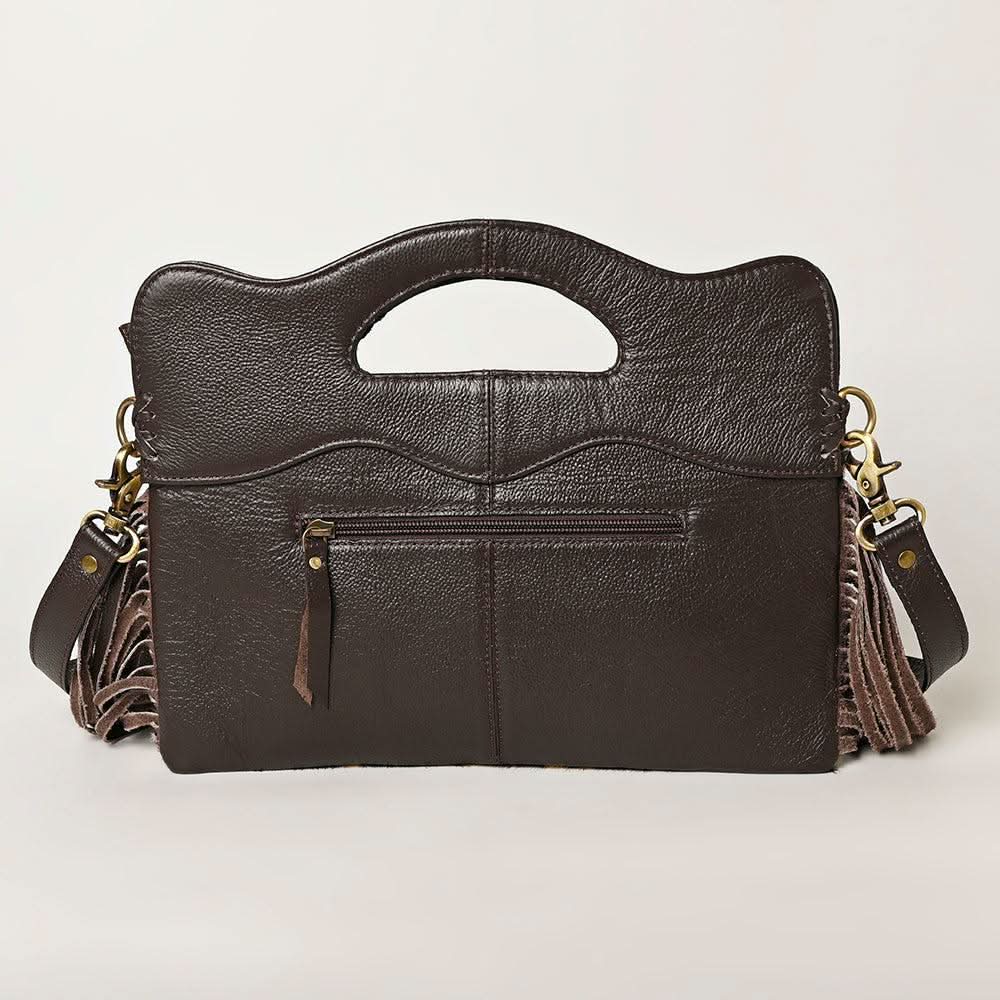 Ohlay Bags OHA113 Clutch Hand Tooled Hair-On Genuine Leather Women Bag Western Handbag Purse