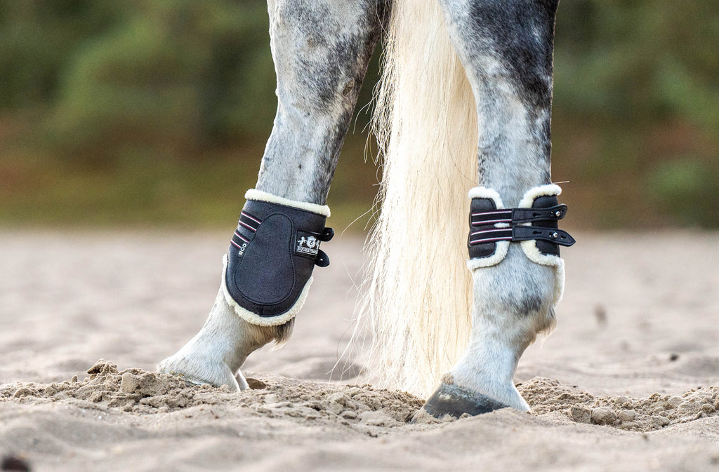 Midnight Black Open-Front Boots