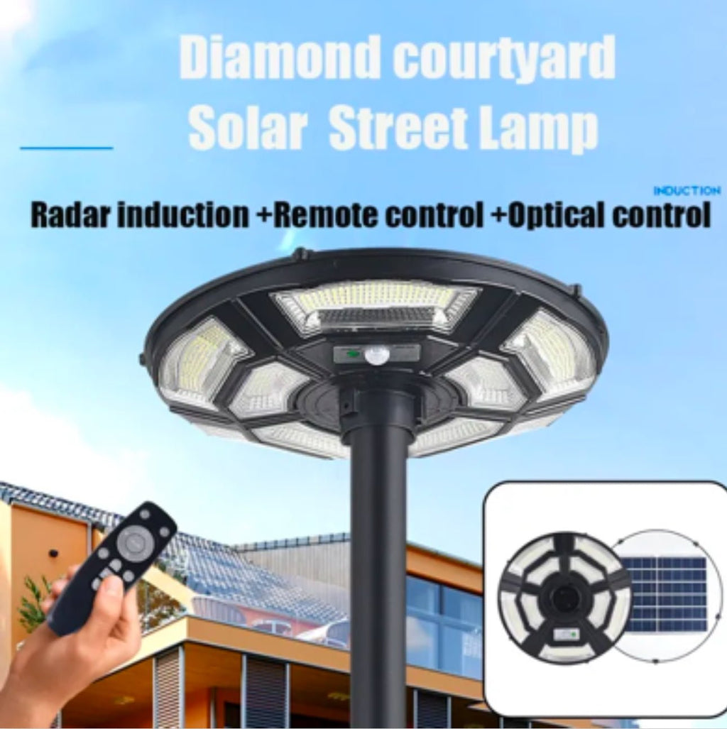 1500W Solar UFO Motion Sensor All in one Solar Garden Street Light With Remote Control