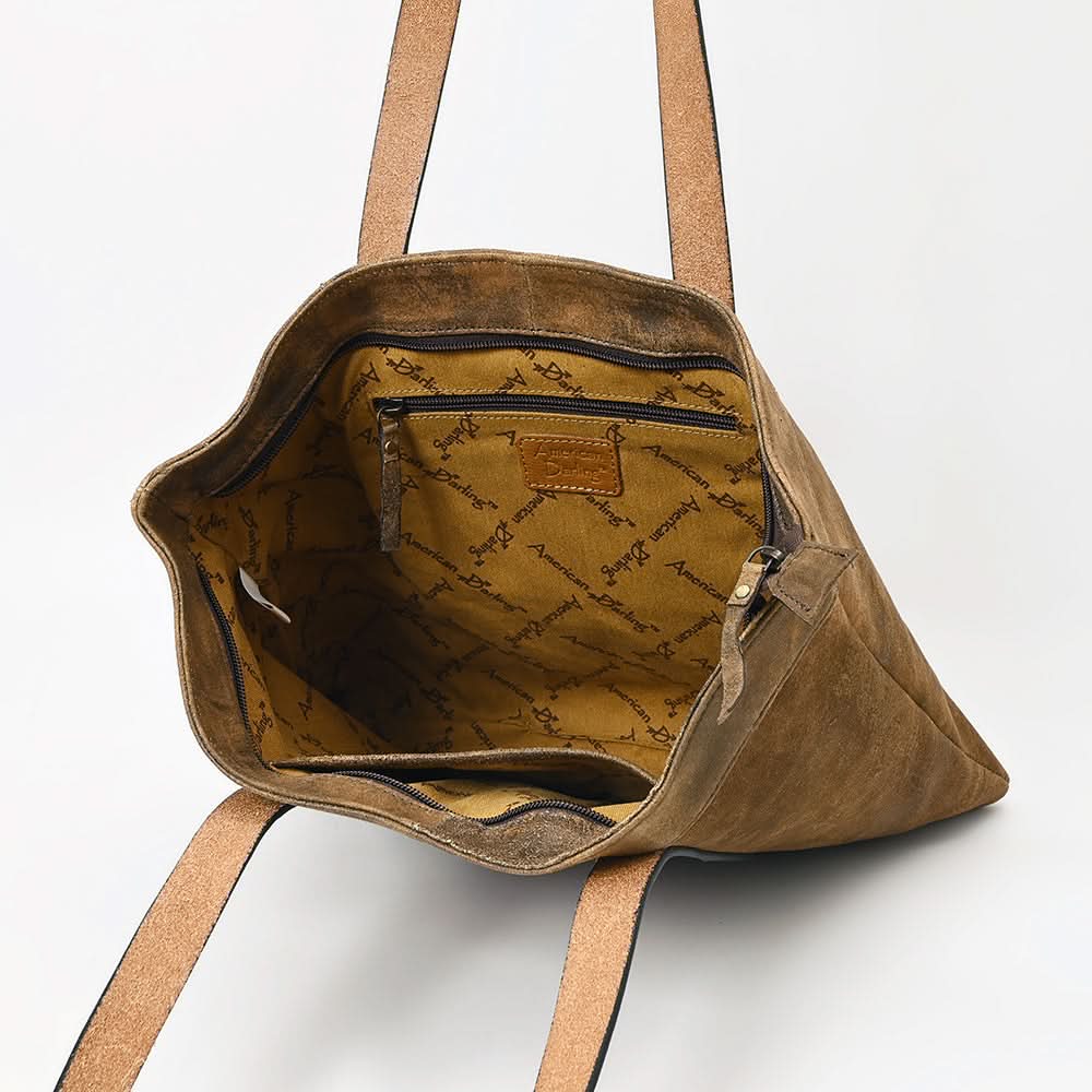 American Darling ADBGA479A Tote Hand Tooled Genuine Leather Women Bag Western Handbag Purse