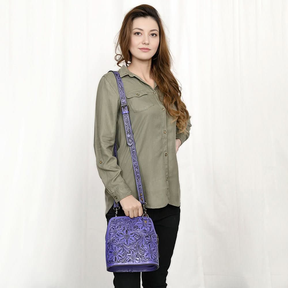 American Darling Cross Body Hand Tooled Genuine Leather women bag western handbag purse