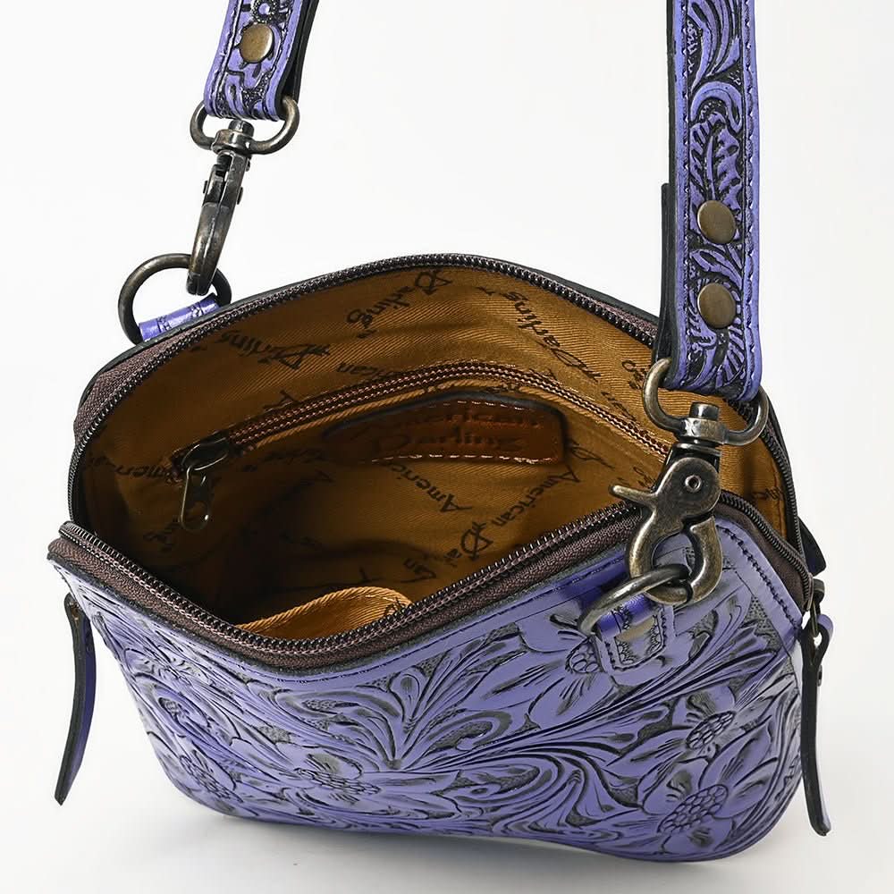 American Darling Cross Body Hand Tooled Genuine Leather women bag western handbag purse