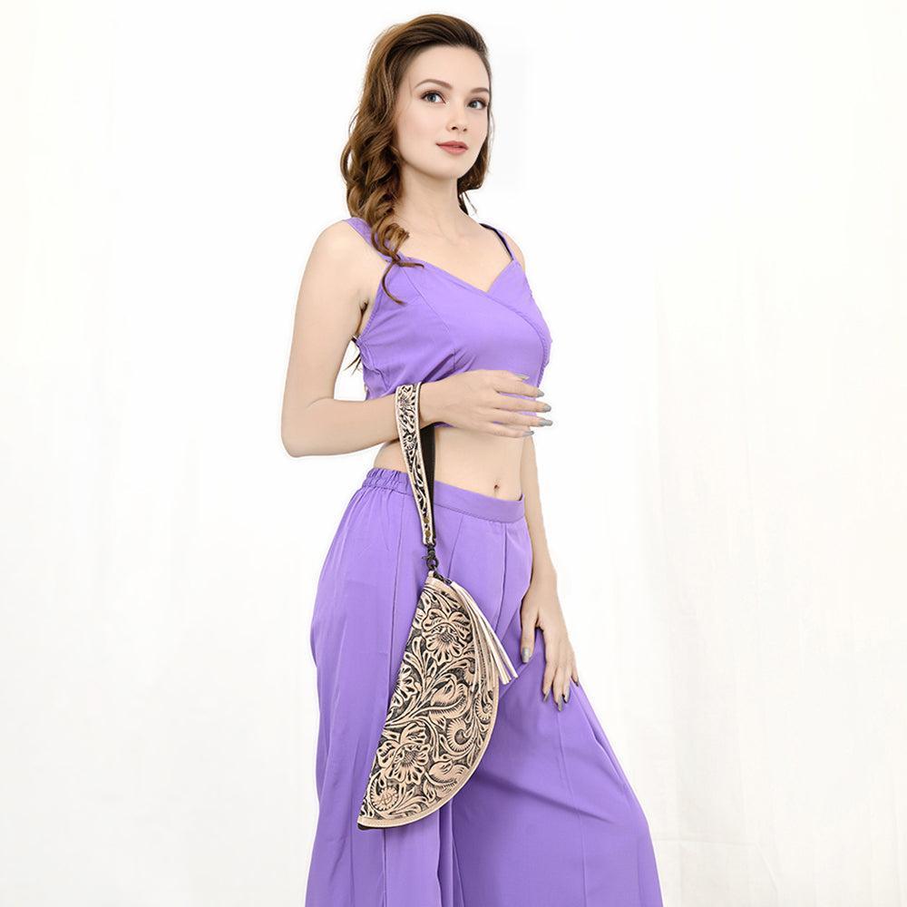 American Darling Clutch Hand Tooled Genuine Leather Women Bag Western Handbag Purse