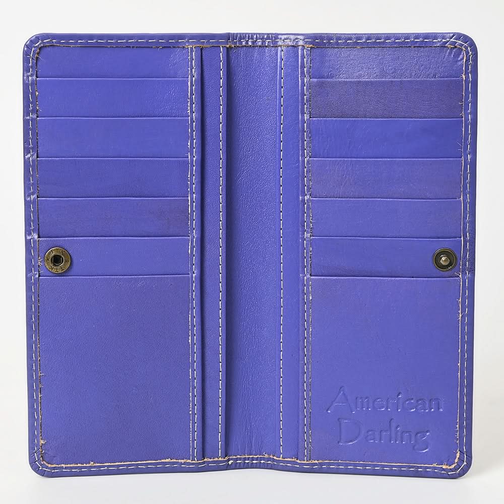 American Darling Wallet Hand Tooled Genuine Leather Women Bag Western Handbag Purse