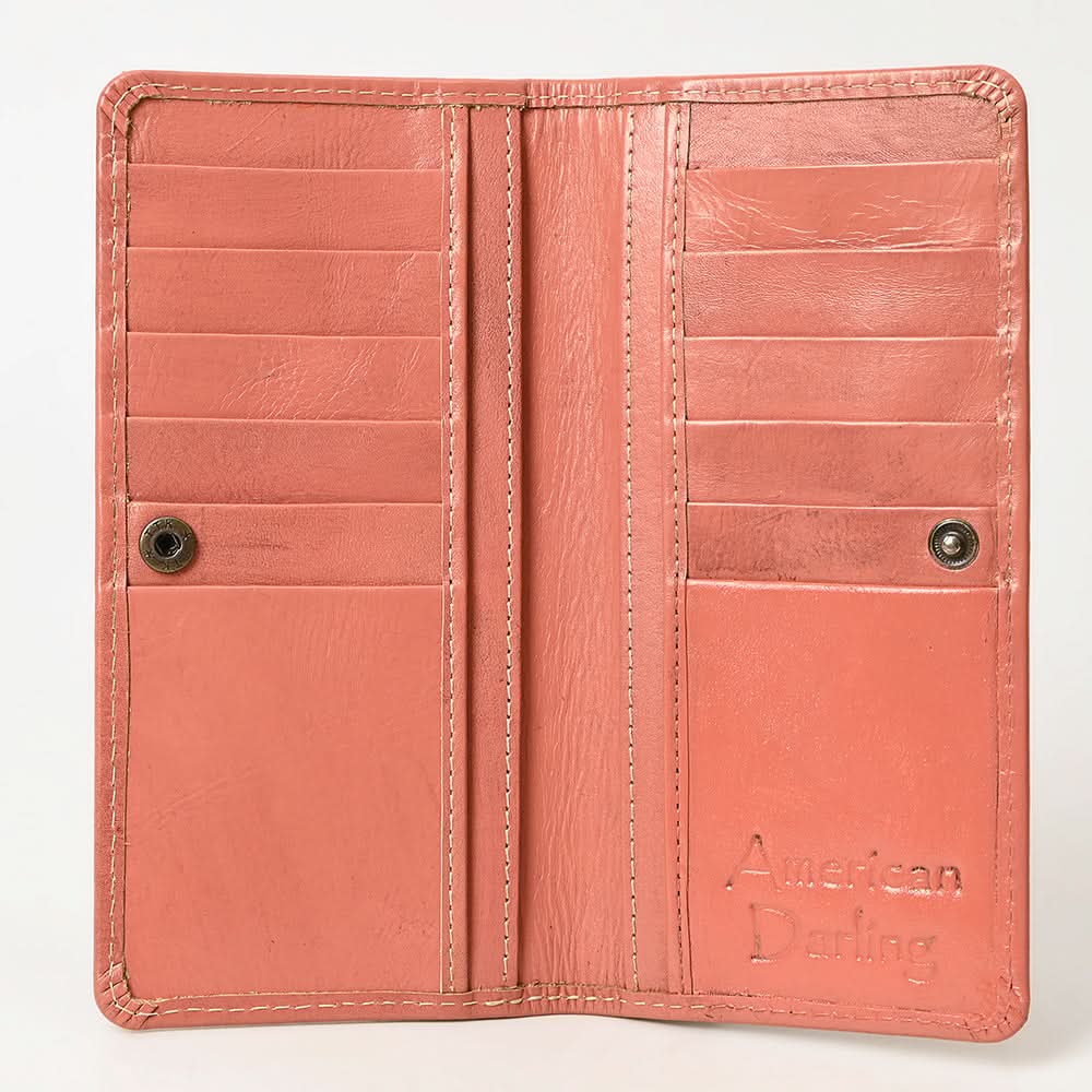 American Darling Wallet Hand Tooled Genuine Leather Women Bag Western Handbag Purse