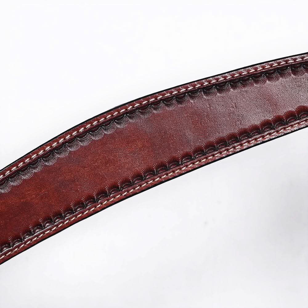 Bar H Equine Western Leather Headstall & Breast Collar Dark Brown