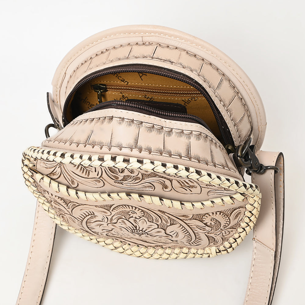 American Darling Canteen Hand Tooled Genuine Leather Women Bag Western Handbag Purse