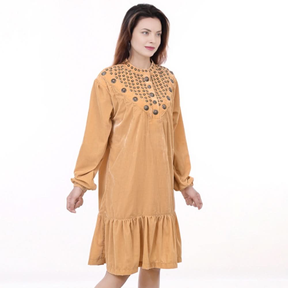 American Darling ADDR005 100% Cotton Denim Women Shirt Jacket Dress Ladies Girl Top