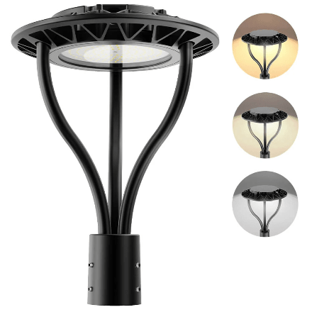 150W Hard Wire LED Post Top UFO Light 21,000LM, ETL Listed LED Post Lights with Photocell 5000K, IP65