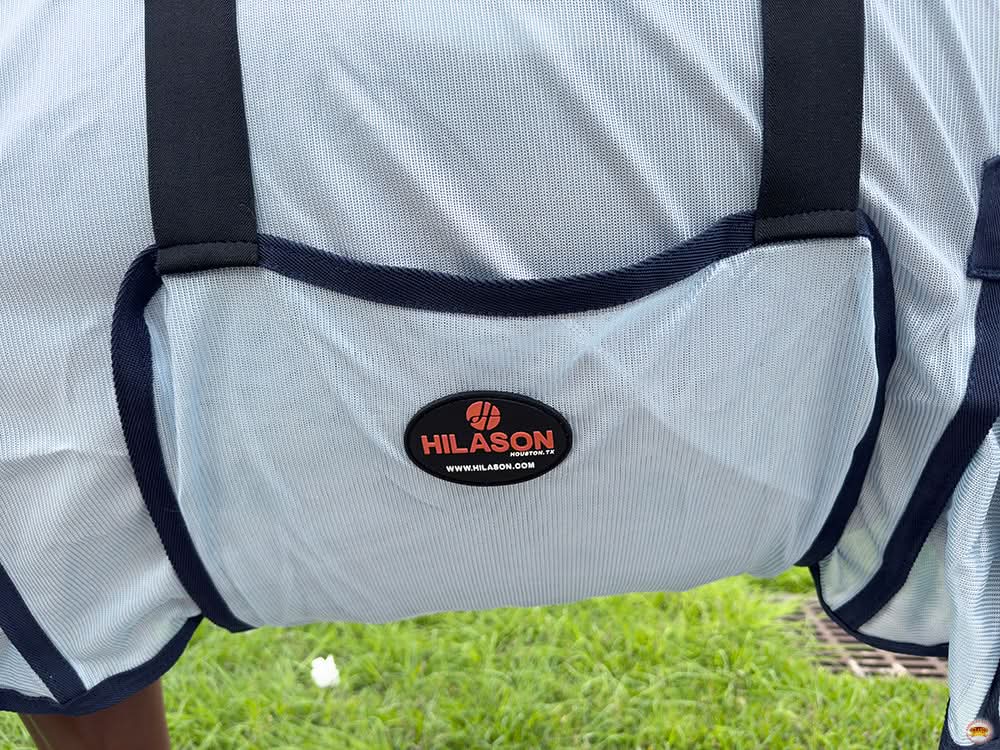 66 In - 84 In Hilason Horse Fly Sheet Uv Protect Mesh Bug Mosquito Summer White