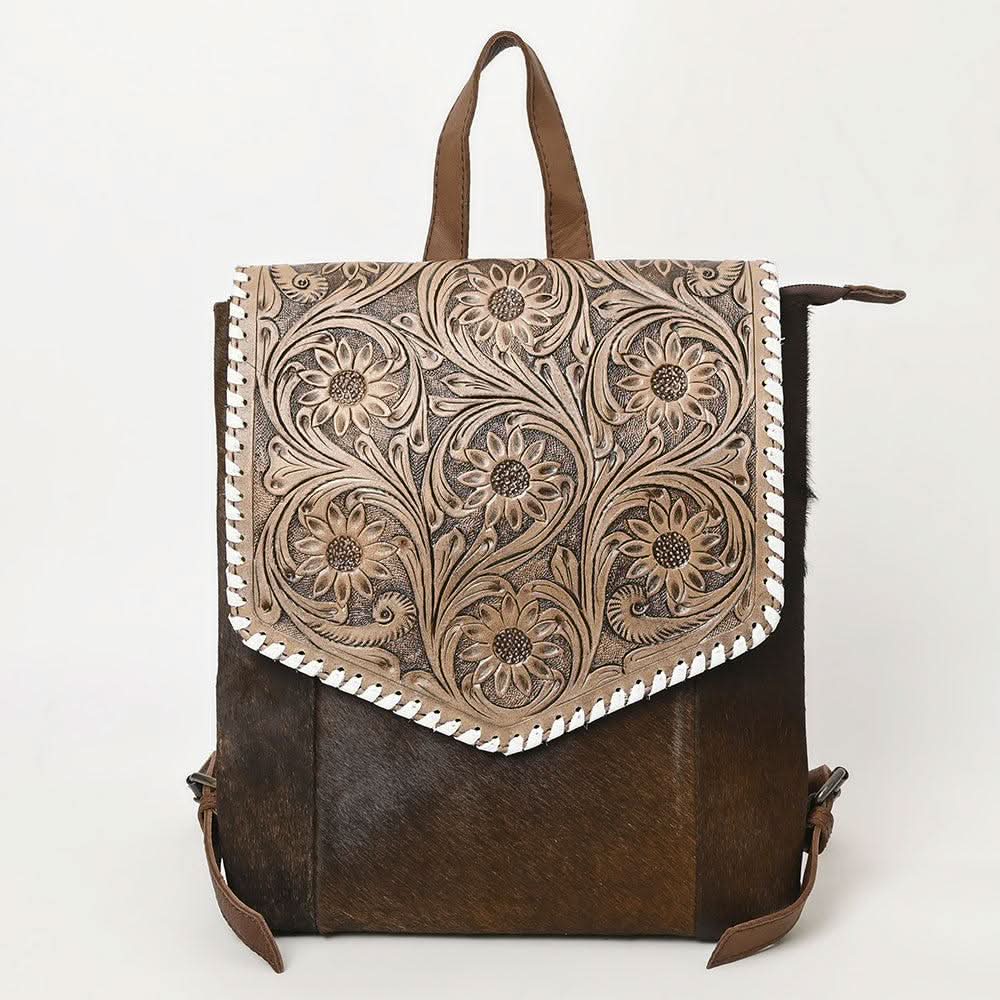Ohlay Bags OHG190 Backpack Hand Tooled Genuine Leather Women Bag Western Handbag Purse