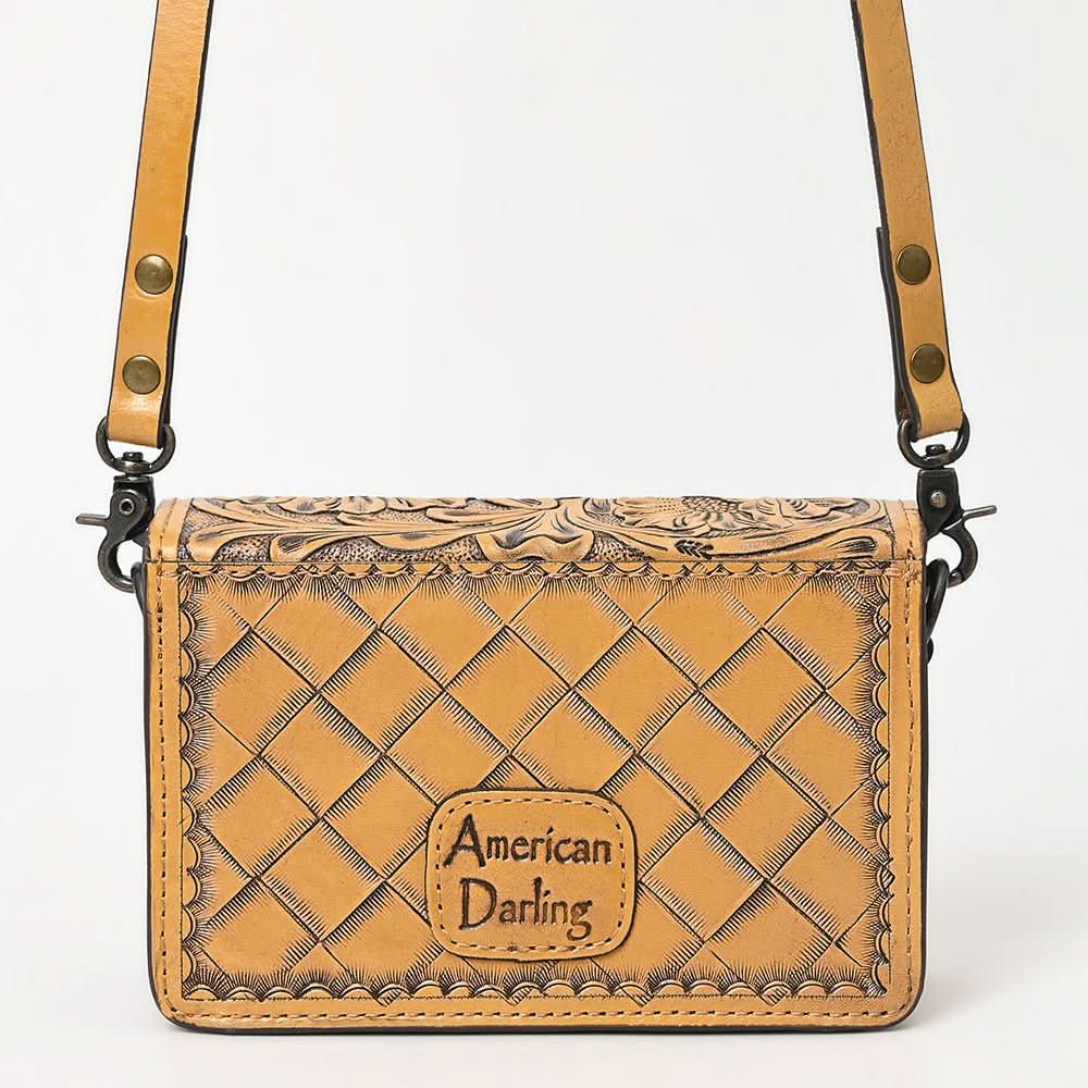 American Darling Small Crossbody Hand Tooled Genuine Leather Women Bag Western Handbag Purse