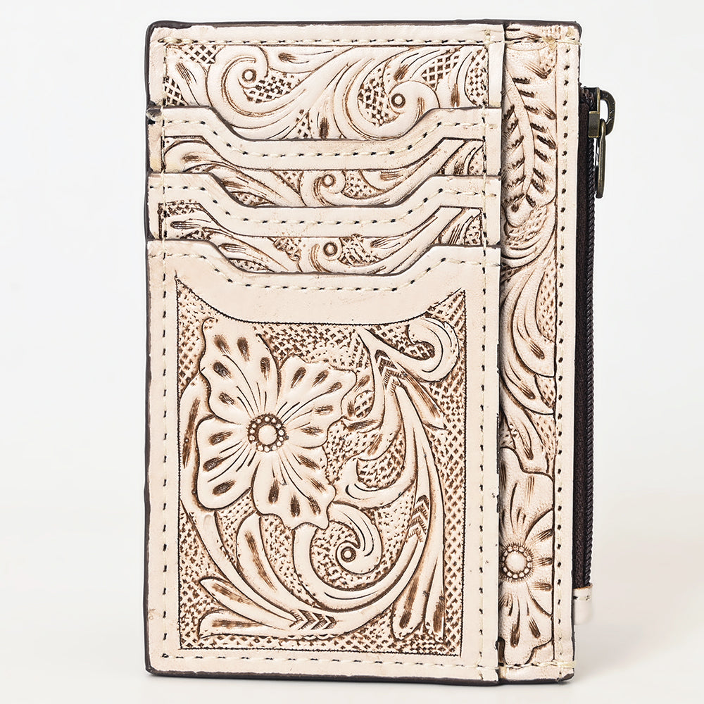 American Darling Card-Holder Hand Tooled Genuine Leather Women Bag Western Handbag Purse
