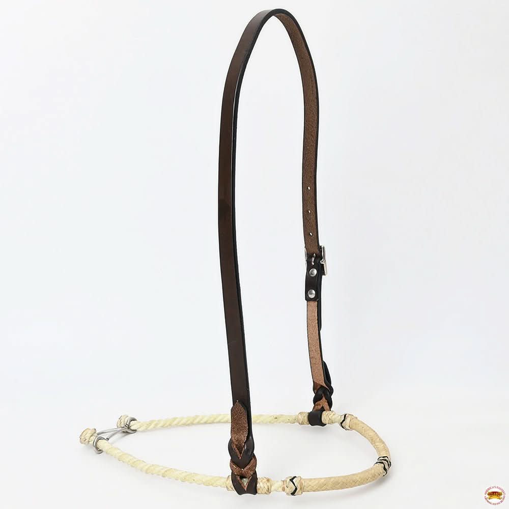 Comfytack Western Horse Round Nose Caveson Genuine Leather Noseband