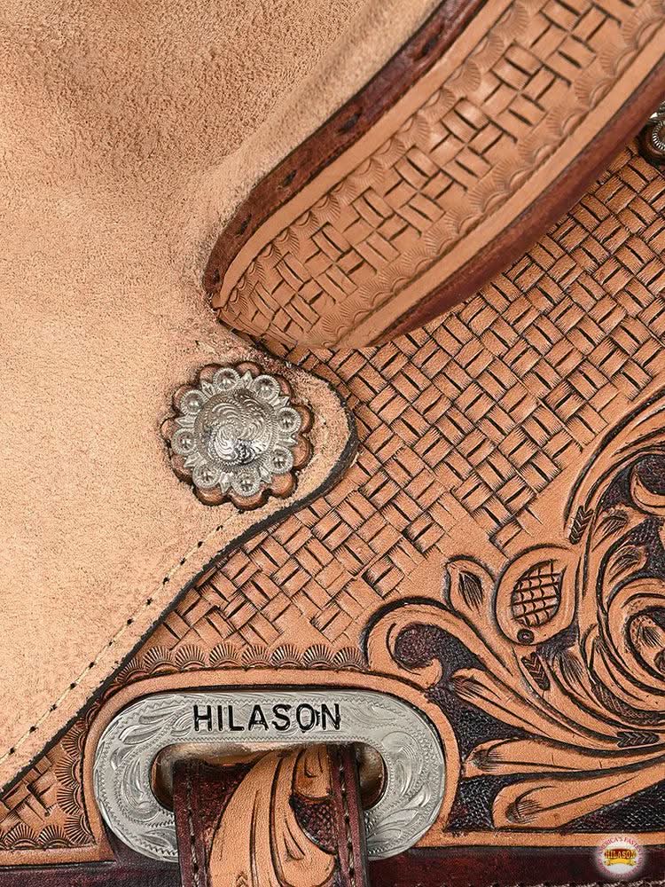 Flex Tree Western Horse Saddle In American Leather Barrel Trail Hilason